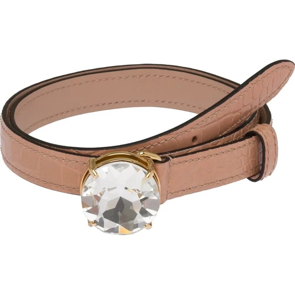 Miu Miu - NWOT - crystal embellished crocodile belt - Size Small